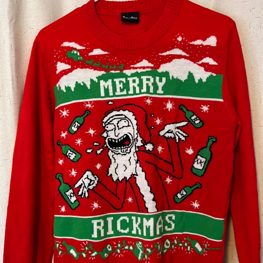 Women's small Rick and Morty: Merry Rickmis; Christmas sweater